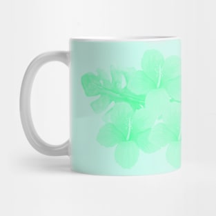 Tropical Mint Green Hibiscus Flower Mug